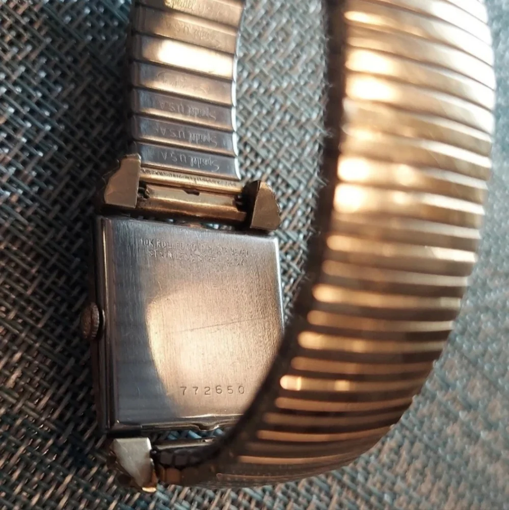 BENRUS WATCH 10K Rolled Gold Plate Steel Stainless Back 772650 NON-RUNNING